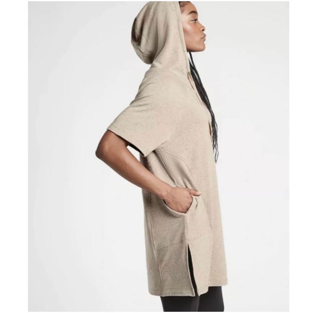 NWOT ATHLETA Cabana Nep Tunic Pool Beach Pullover Hoodie Coverup Size Small - Picture 2 of 4